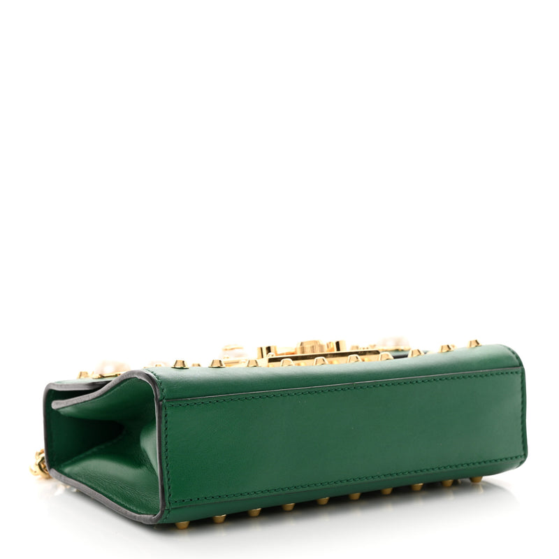 Gucci Calfskin Studded Small Padlock