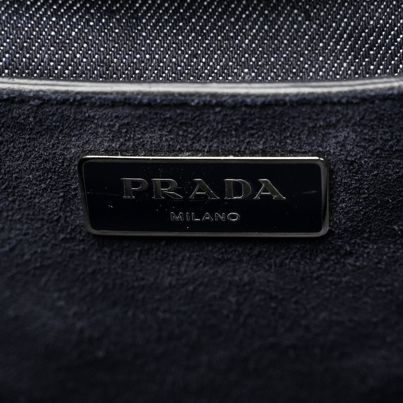 Prada Denim Suede Scamosciato Twin