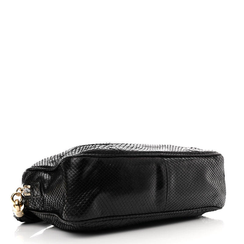 Gucci Snakeskin Small Soho Bowler Black