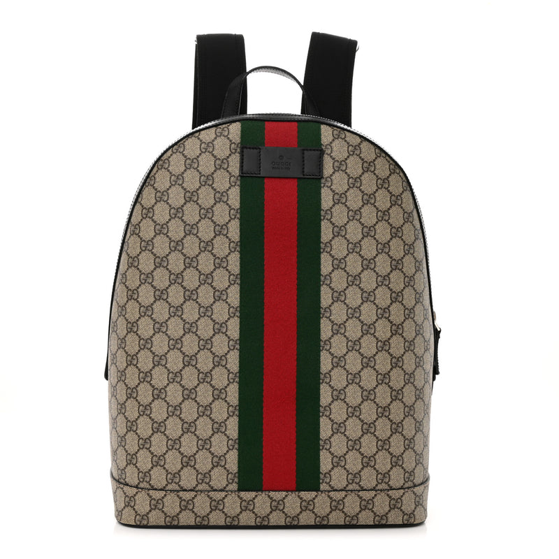 Gucci Gg Supreme Web Dome Backpack Black