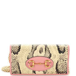 Gucci Horsebit Chain Wallet Python