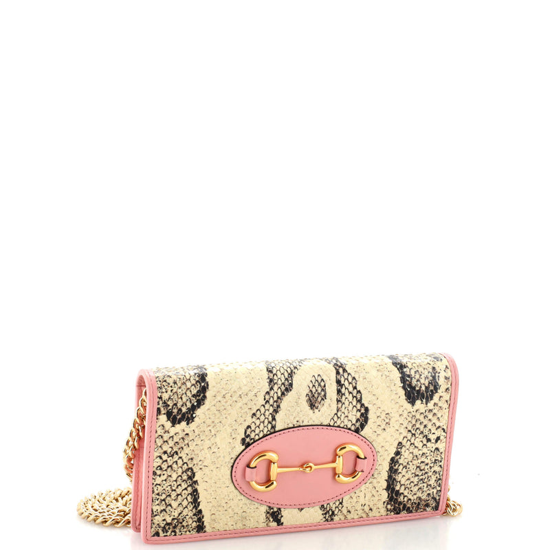 Gucci Horsebit Chain Wallet Python