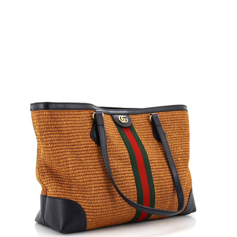 Gucci Ophidia Shopping Tote Straw Medium