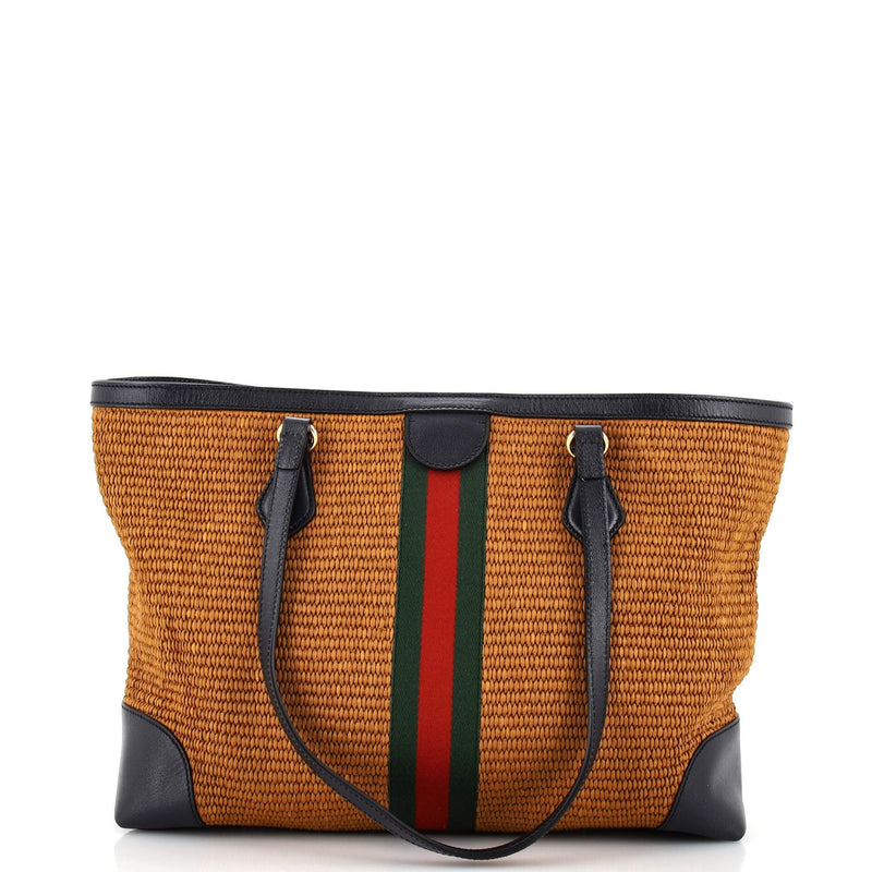 Gucci Ophidia Shopping Tote Straw Medium