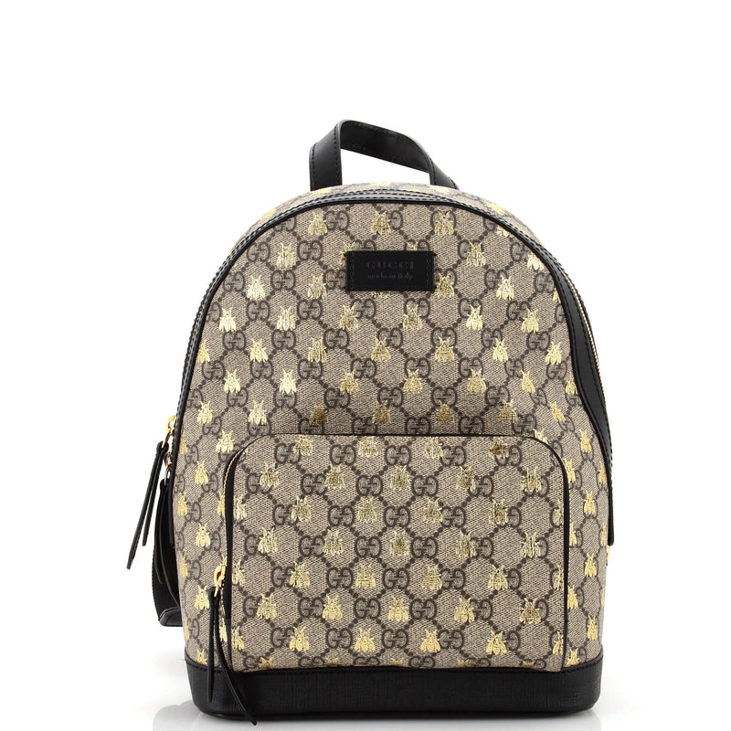 Gucci Zip Pocket Backpack Printed Gg