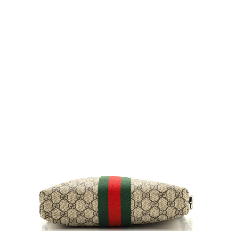 Gucci Web Messenger Bag Gg Coated Canvas