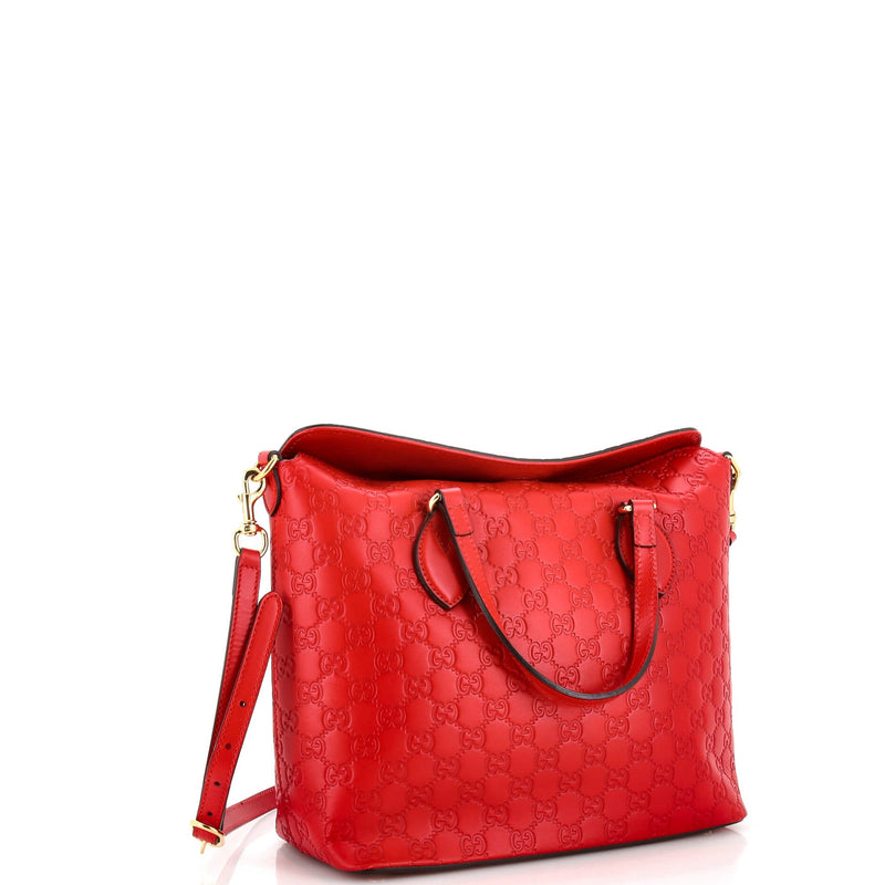 Signature Fold Over Tote Guccissima