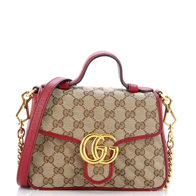 Gucci Gg Marmont Top Handle Flap Bag