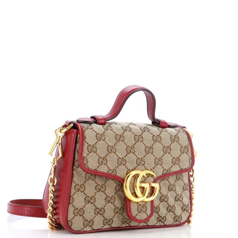 Gucci Gg Marmont Top Handle Flap Bag