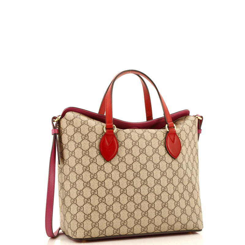 Gucci Signature Fold Over Tote Gg Coated