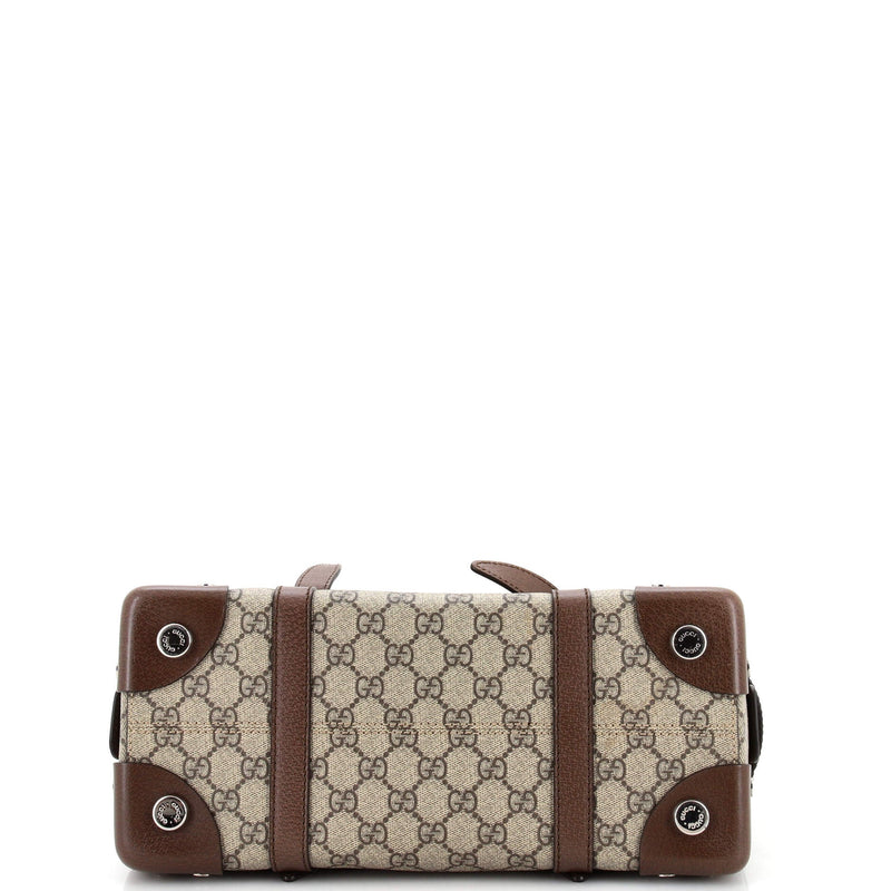 Gucci Buckle Travel Tote Gg Coated