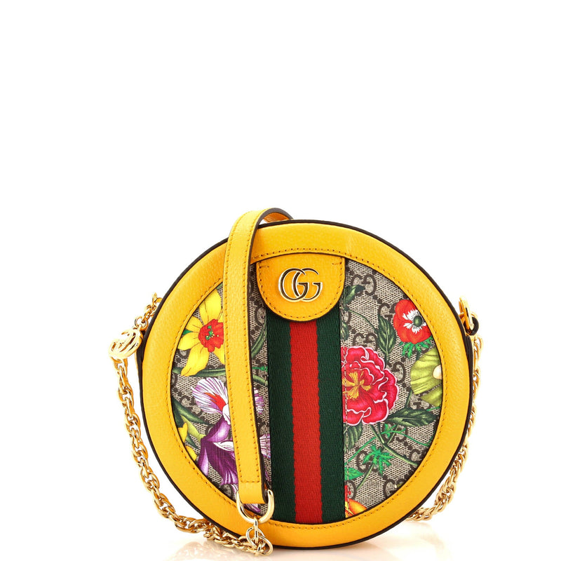 Gucci Ophidia Round Shoulder Bag Flora