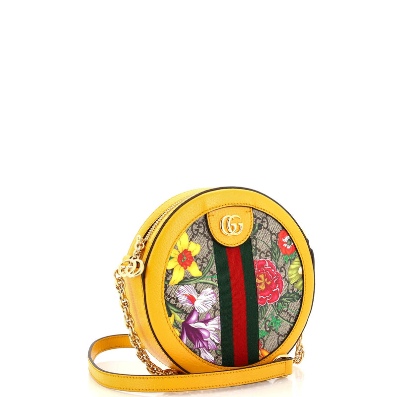 Gucci Ophidia Round Shoulder Bag Flora