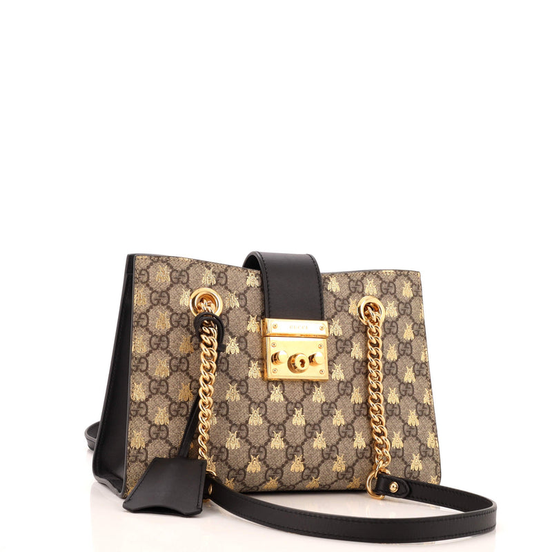 Gucci Padlock Chain Tote Printed Gg