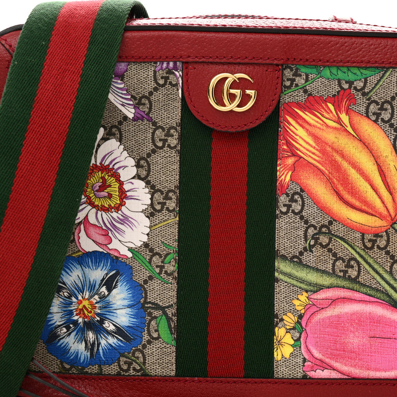 Gucci Gg Supreme Flora Web Small Ophidia