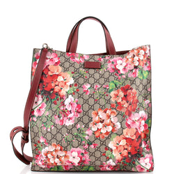 Gucci Convertible Soft Open Tote Blooms