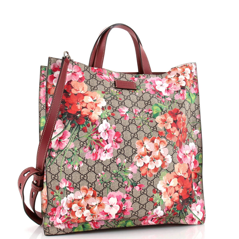 Gucci Convertible Soft Open Tote Blooms