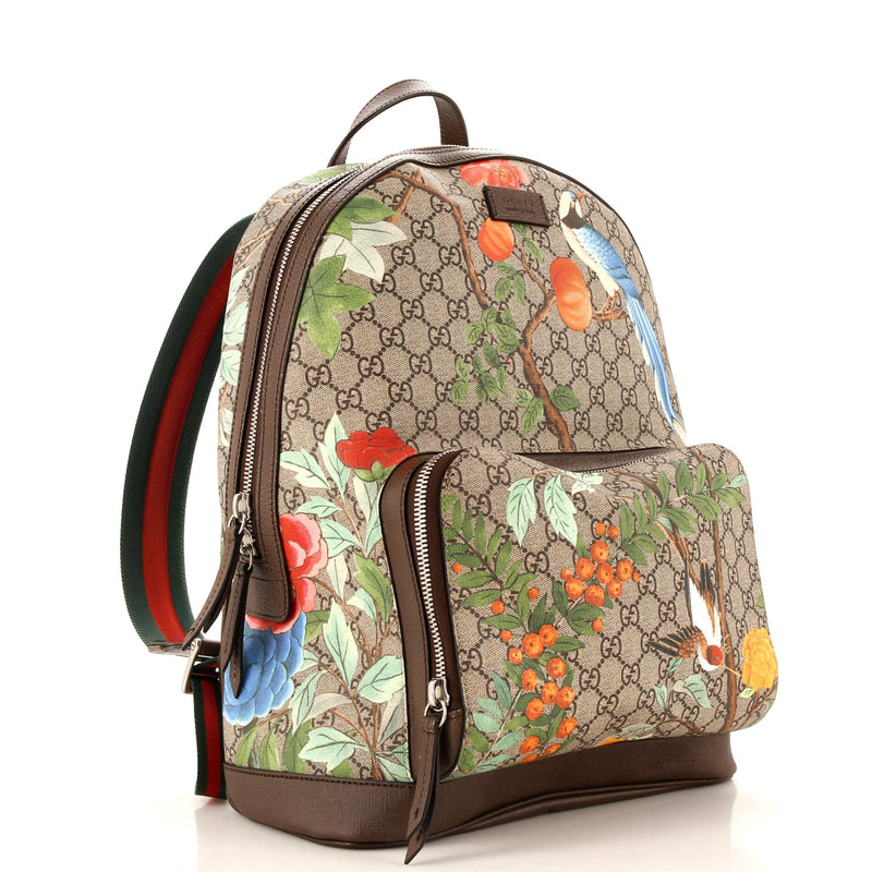 Gucci Zip Pocket Backpack Tian Print Gg