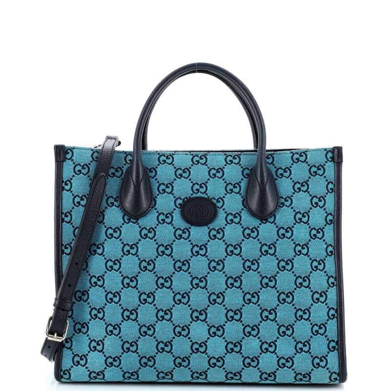 Gucci Structured Top Handle Open Tote Gg