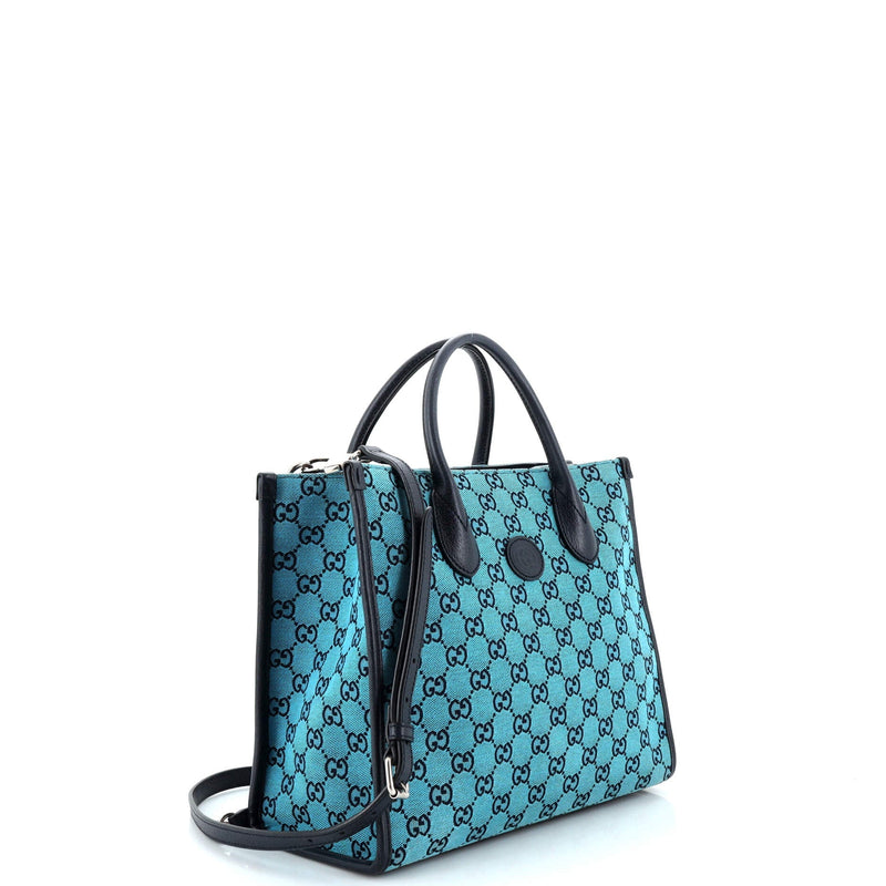 Gucci Structured Top Handle Open Tote Gg