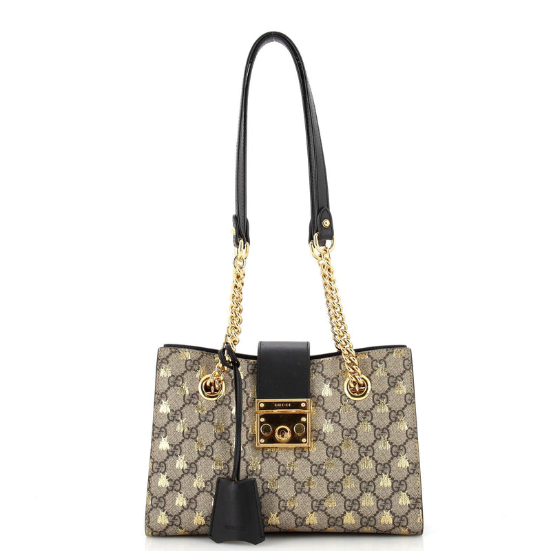 Gucci Padlock Chain Tote Printed Gg