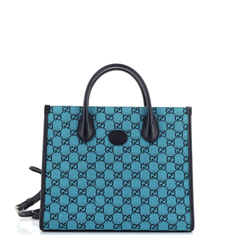 Gucci Structured Top Handle Open Tote Gg