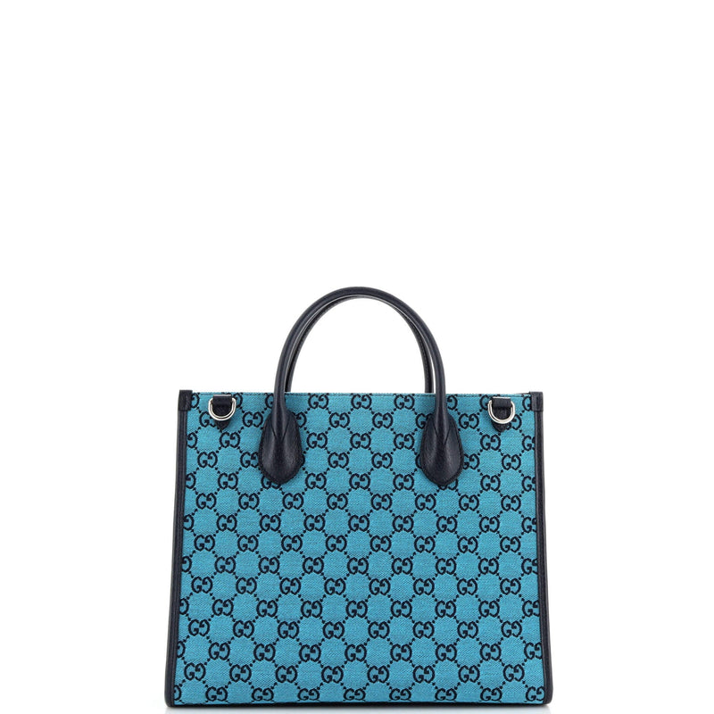 Gucci Structured Top Handle Open Tote Gg