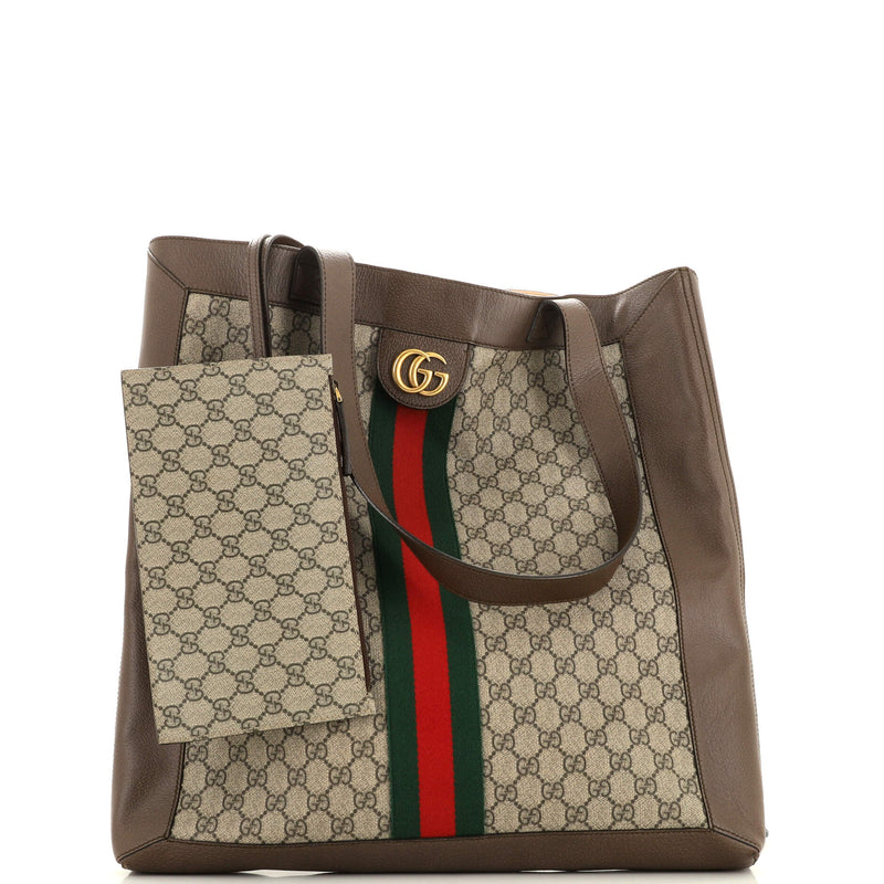 Gucci Ophidia Soft Open Tote Gg Coated