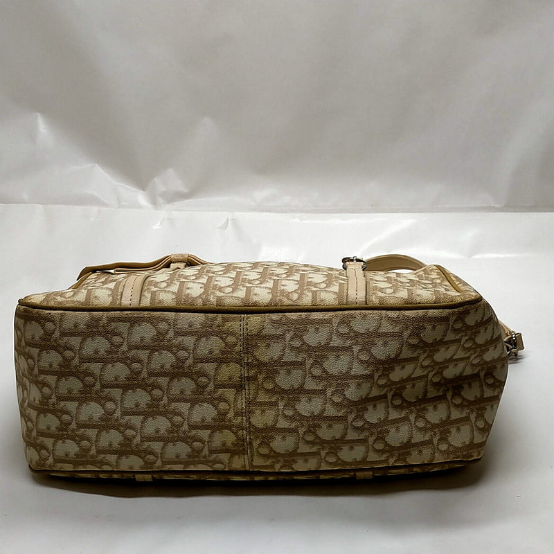 Christian Dior Shoulder Bag Beige Pvc