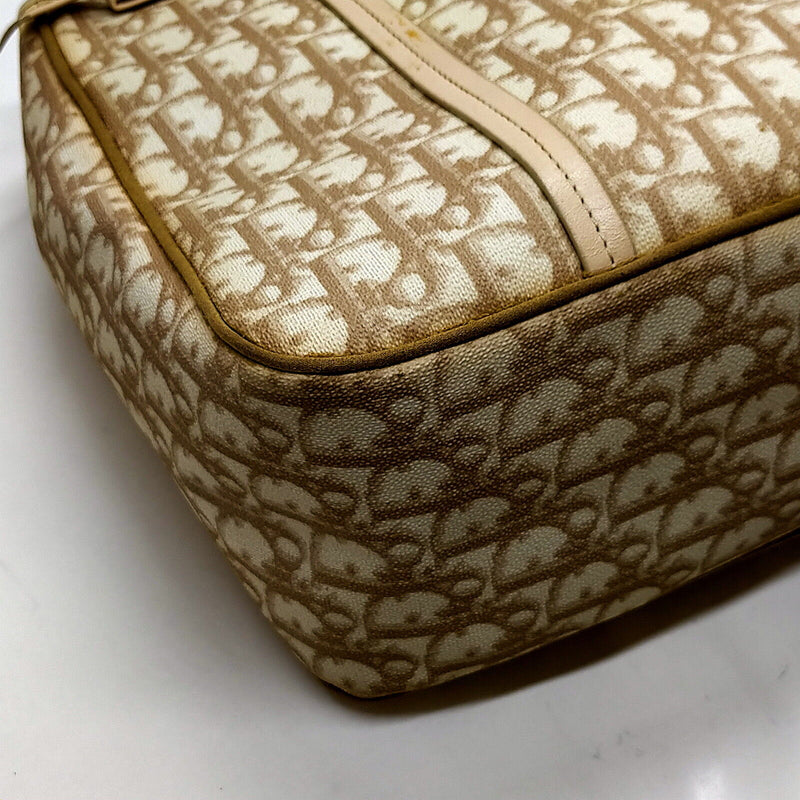Christian Dior Shoulder Bag Beige Pvc