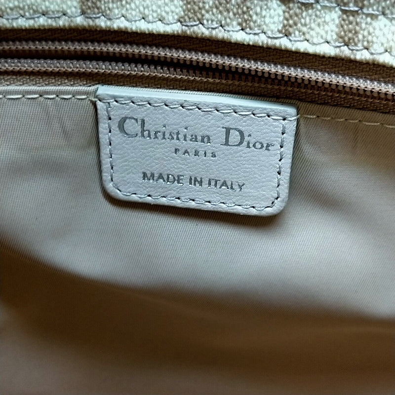 Christian Dior Shoulder Bag Beige Pvc