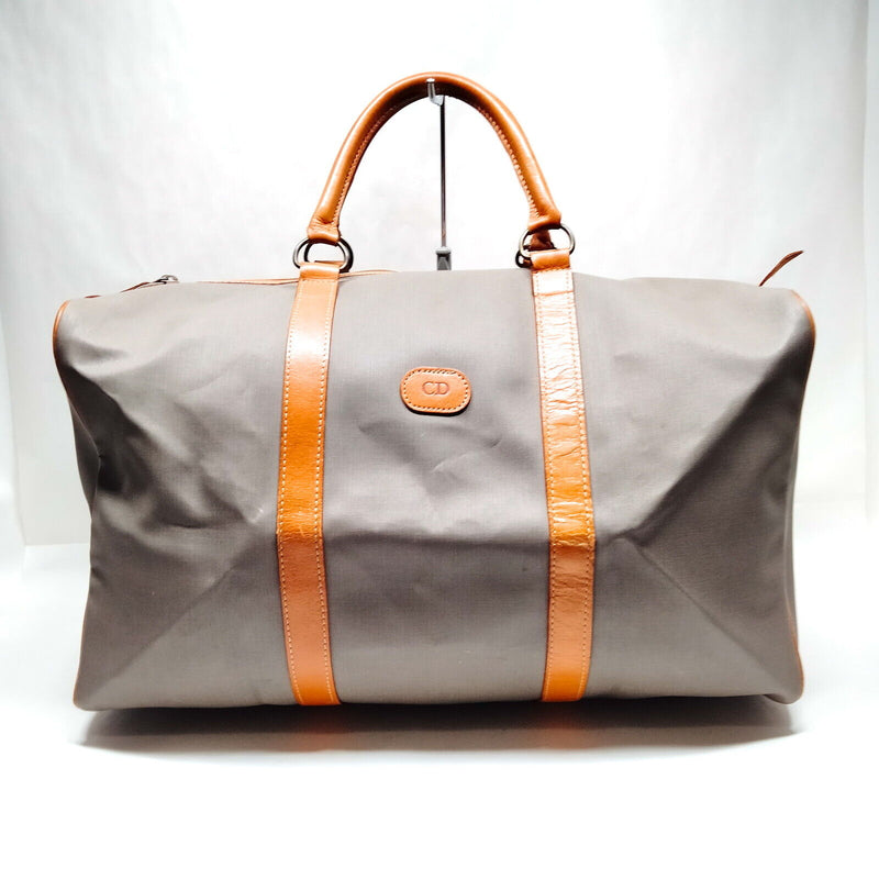 Christian Dior Boston Bag Gray Pvc