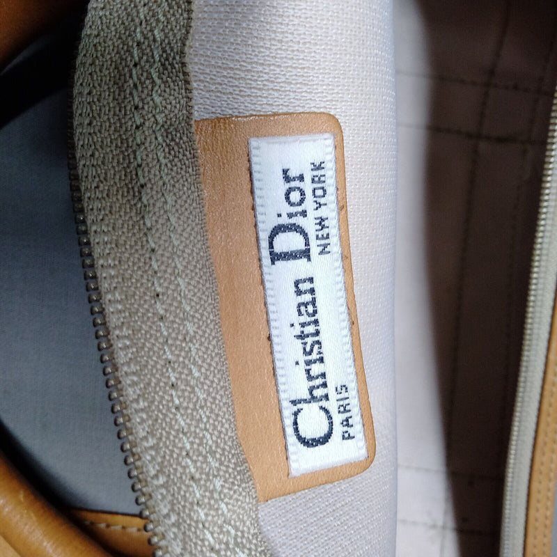 Christian Dior Boston Bag Gray Pvc