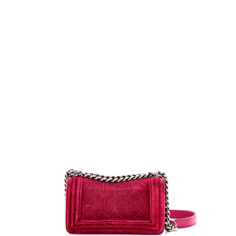 Chanel Boy Flap Bag Quilted Velvet Small