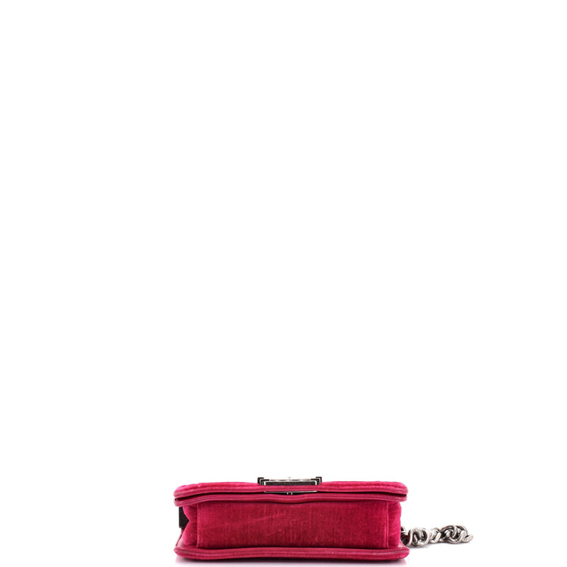 Chanel Boy Flap Bag Quilted Velvet Small