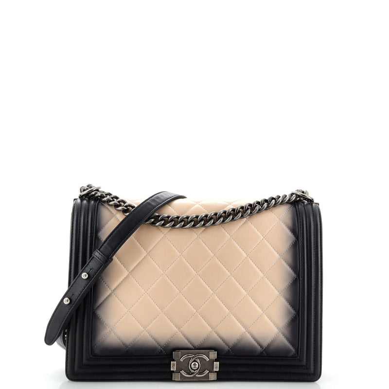 Chanel Boy Flap Bag Quilted Ombre