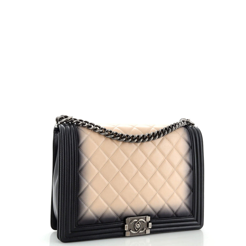 Chanel Boy Flap Bag Quilted Ombre