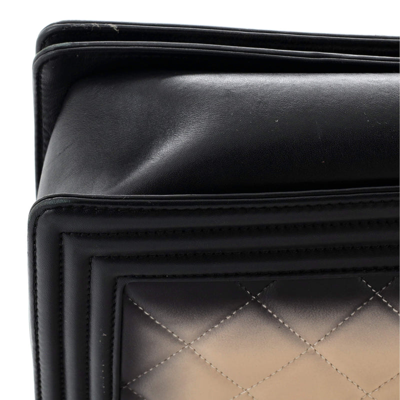 Chanel Boy Flap Bag Quilted Ombre