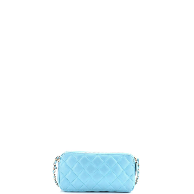 Chanel Double Zip Clutch With Chain