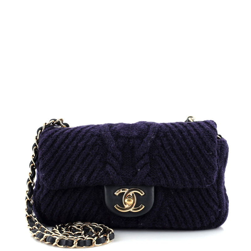 Chanel Paris-Hamburg Flap Bag Cable Knit