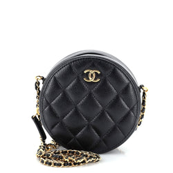 Chanel Miss Coco Round Clutch With Chain