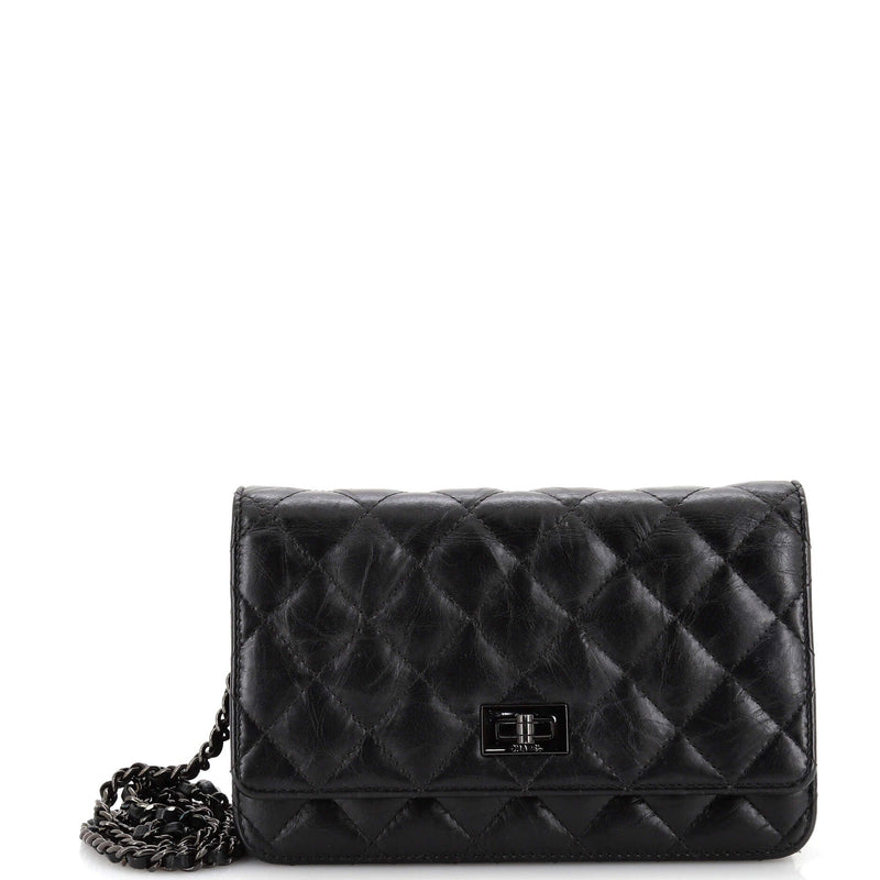 Chanel So Black Reissue 2.55 Wallet On