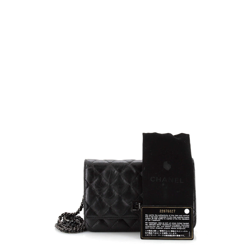 Chanel So Black Reissue 2.55 Wallet On