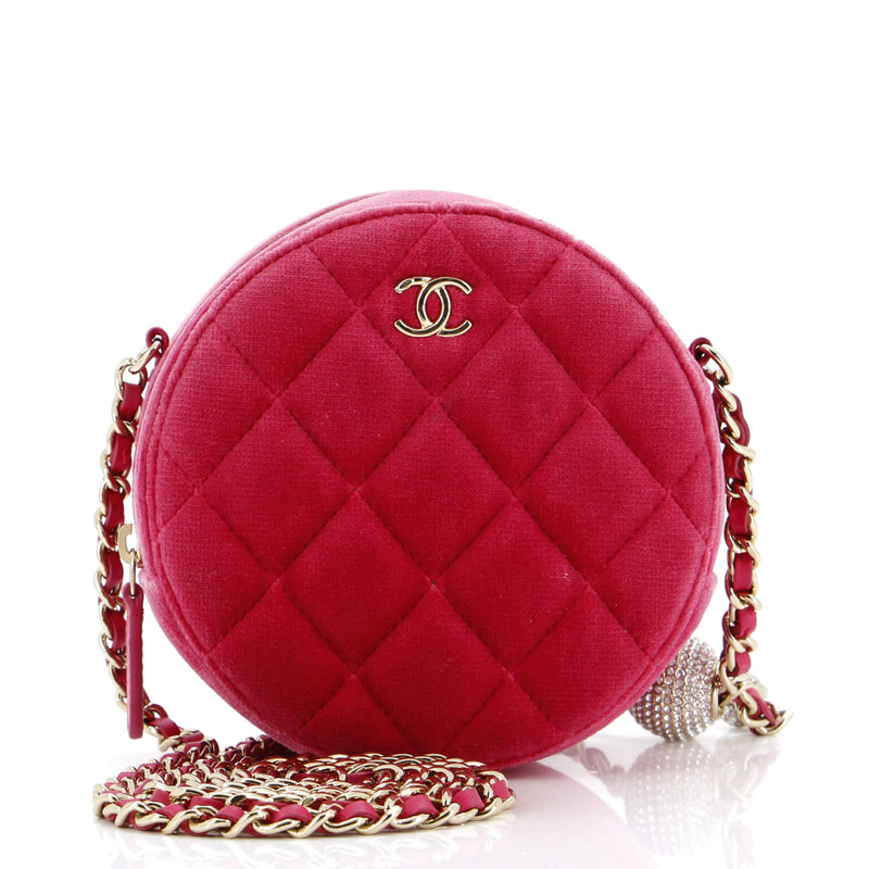 Chanel Pearl Crush Round Clutch With