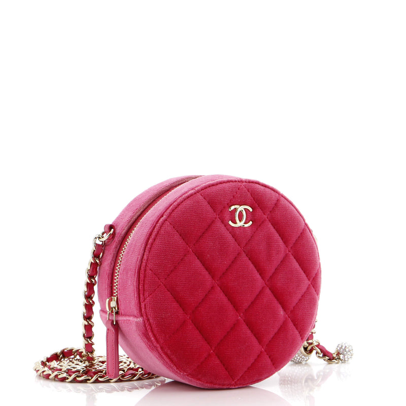 Chanel Pearl Crush Round Clutch With