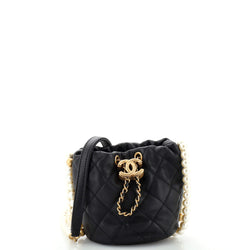 Chanel About Pearls Bucket Bag Quilted