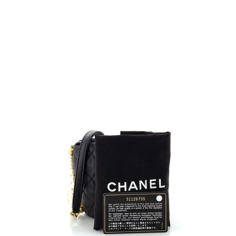 Chanel About Pearls Bucket Bag Quilted