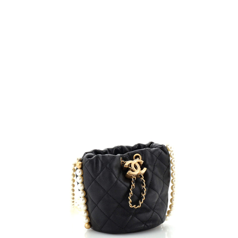 Chanel About Pearls Bucket Bag Quilted