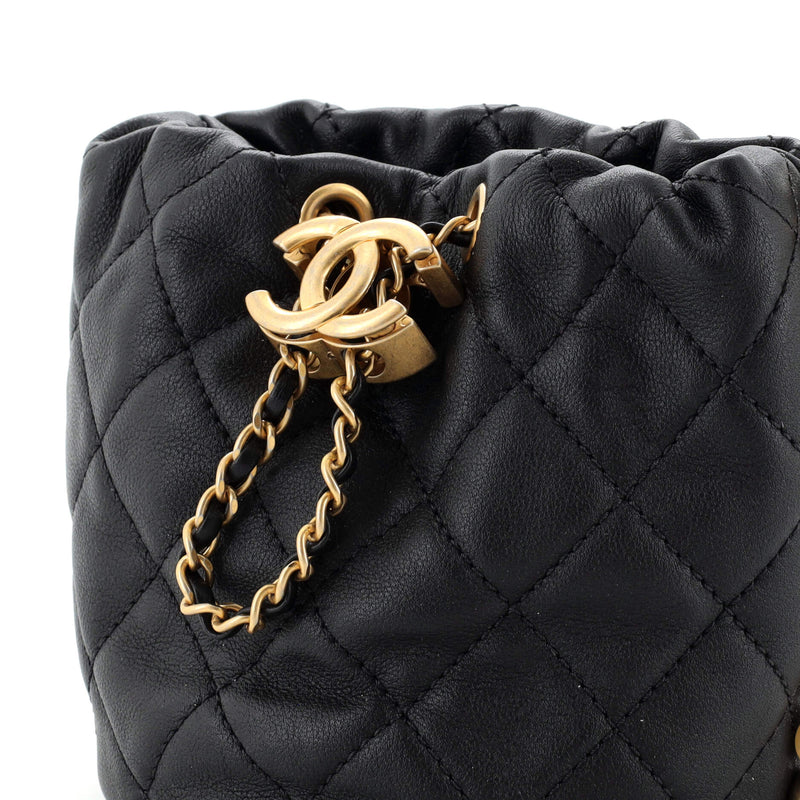 Chanel About Pearls Bucket Bag Quilted