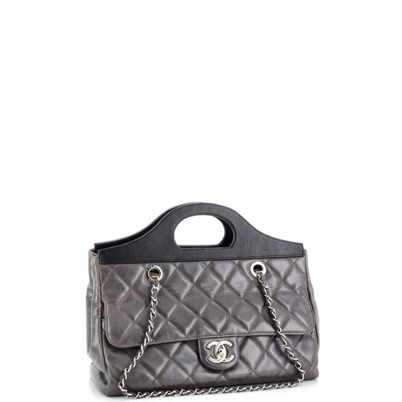 Chanel Cc Delivery Tote Quilted Glazed